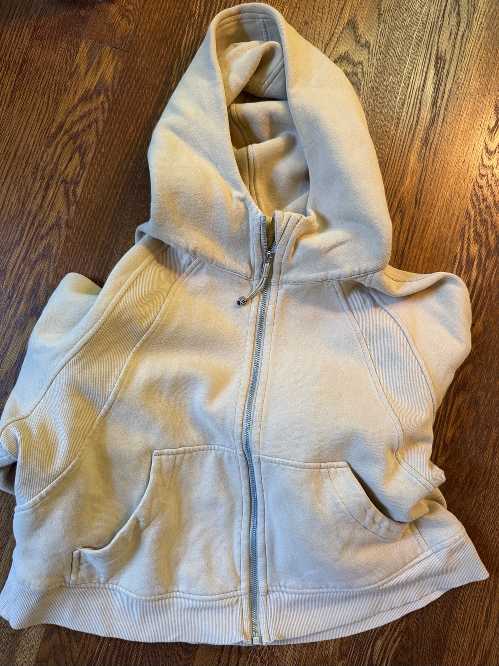 lululemon athletica light tan/cream Zip-Up Hoodie